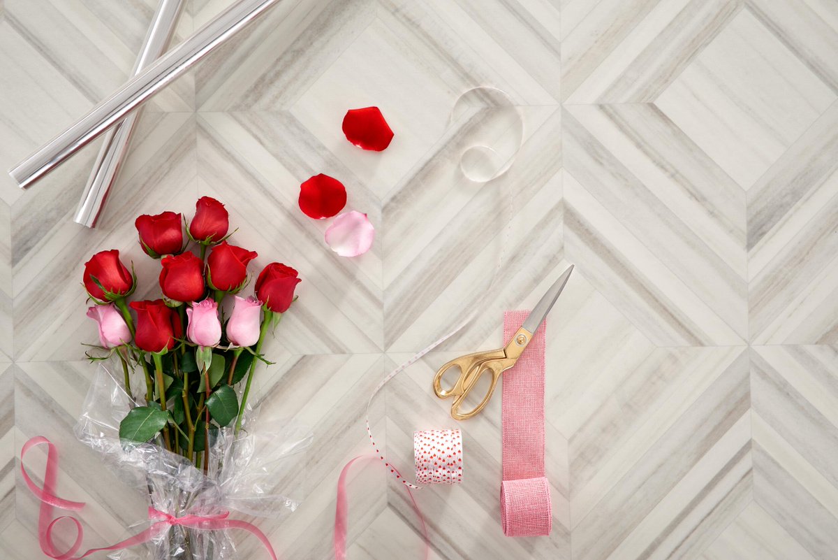 Hoping your #ValentinesDay is extra sweet today!

Flooring details: Luxury Vinyl Sheet, Miramar, Color: Mist