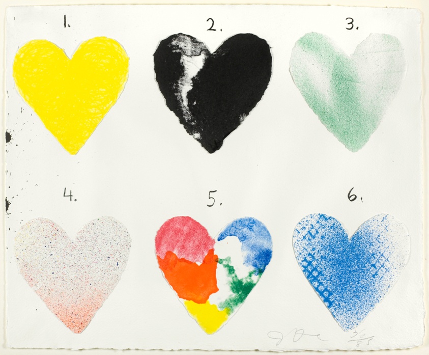 Happy #ValentinesDay 💞 from the Art Institute! We hope this lovely print brightens your day—from us to you. 💖 Image: Jim Dine. Dutch Hearts, 1970. © Jim Dine / (ARS) bit.ly/3K7R2P4