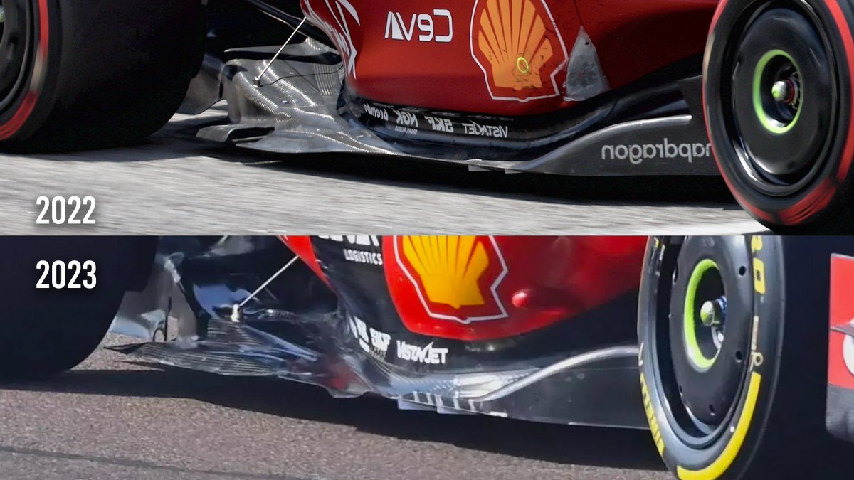 wearetherace's tweet photo. We know how much you all enjoy a comparison, so that's what we (more specifically, @lukemotorsport) have provided. 

🛠️ The 2022 Ferrari vs the 2023 Ferrari 🛠️

📸 @ScuderiaFerrari + @XPBImages https://t.co/LhFCAUQYso