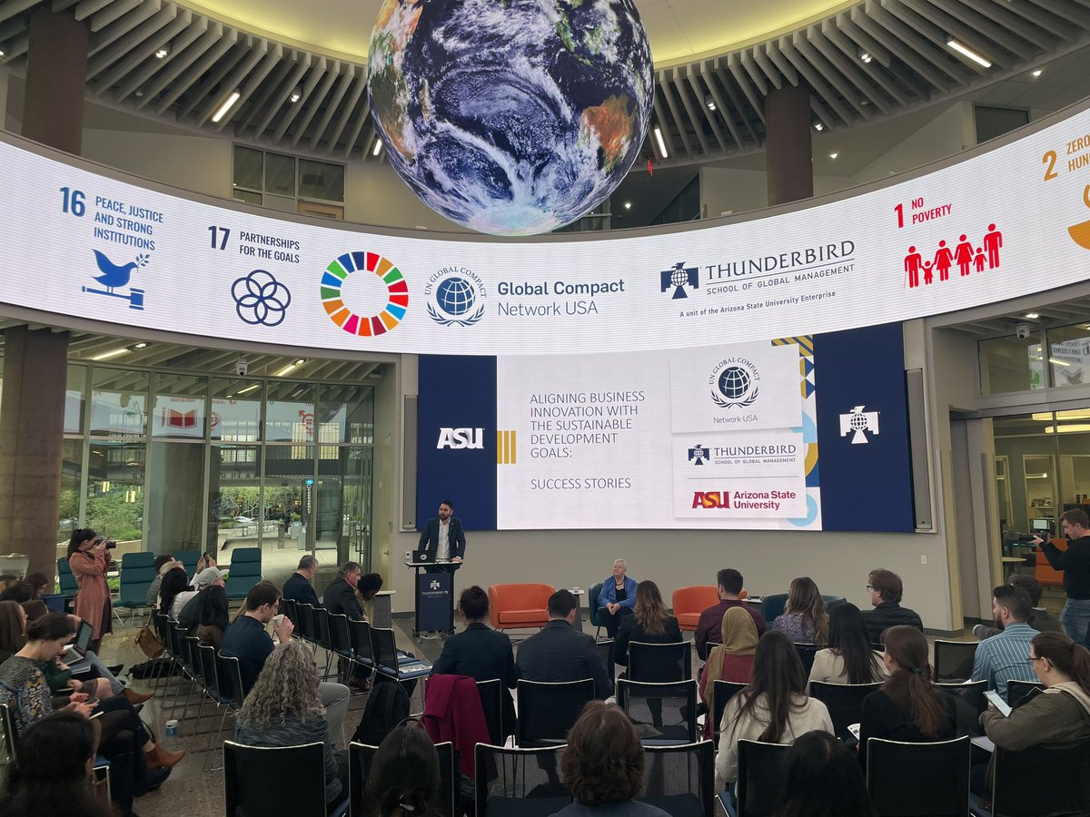 Dinora Gonzalez (@gonzalezdinora6) on Twitter photo Hosting the United Nations <a href="/globalcompact/">UN Global Compact</a> NetworkUSA at <a href="/Thunderbird/">Thunderbird School of Global Management</a>. Aligning business innovation with the sustainable development goals. #SDG #globalgoals #SDGinnovationReport Hosting the United Nations <a href="/globalcompact/">UN Global Compact</a> NetworkUSA at <a href="/Thunderbird/">Thunderbird School of Global Management</a>. Aligning business innovation with the sustainable development goals. #SDG #globalgoals #SDGinnovationReport