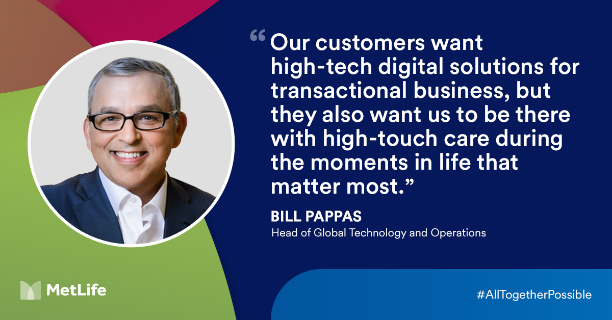 MetLife's tweet photo. @CIOonline recently caught up with our Head of Global Technology and Operations, Bill Pappas, to discuss how the digitalization of the insurance industry is improving the customer experience and powering operational excellence: https://t.co/95g4asSDBQ #AllTogetherPossible https://t.co/vkEydYQ8Jt