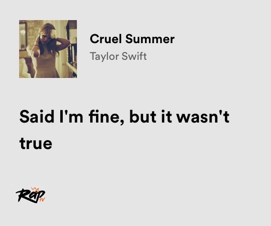 taylor swift / cruel summer