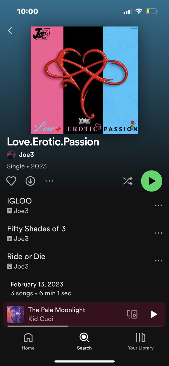 Joe3zzzy's tweet photo. You know they say music is a love language. So why not share some good ol music with your love one this Valentine Day 💗

Joe3’s “Love.Erotic.Passion.” is OUT NOW‼️On all streaming platforms, we got Apple, Spotify,Amazon, Pandora, yooouuu nammee it‼️

#valentinesday2023 https://t.co/K4kFUh6DXx