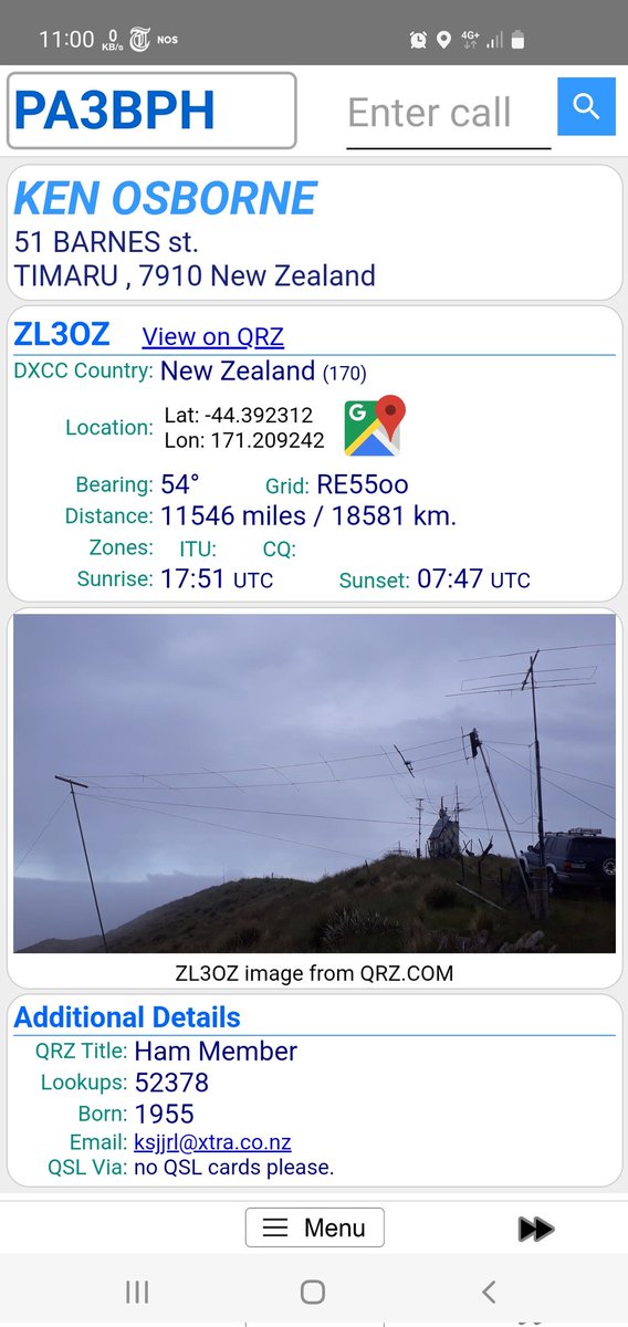 This morning 14 Mhz nice qso