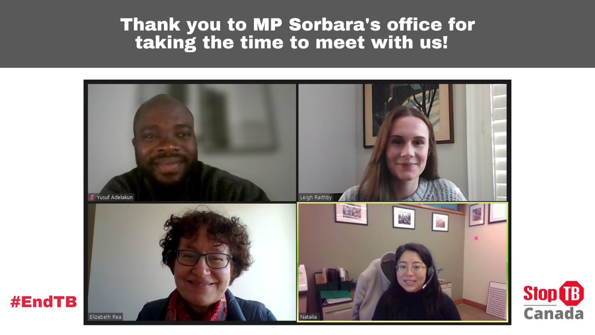 Thank you to MP <a href="/fsorbara/">Francesco Sorbara</a>'s office for meeting with <a href="/StopTBCanada/">Stop TB Canada</a> today to discuss how Canada can help #EndTB at home &amp; abroad. We appreciate your support &amp; look forward to working together. #YesWeCanEndTB