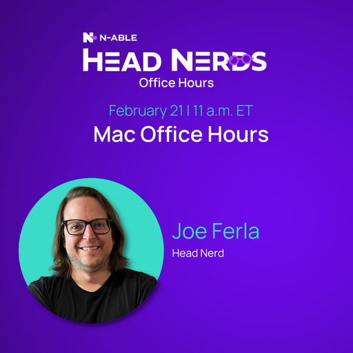 headnerdjoe's tweet photo. Mac Office Hours are back!! Plus, we have SNMP monitoring in N-sight RMM. All coming up on the week of the 20th of February.

#Nable #Mac #SNMP https://t.co/F3qZxf1ujj