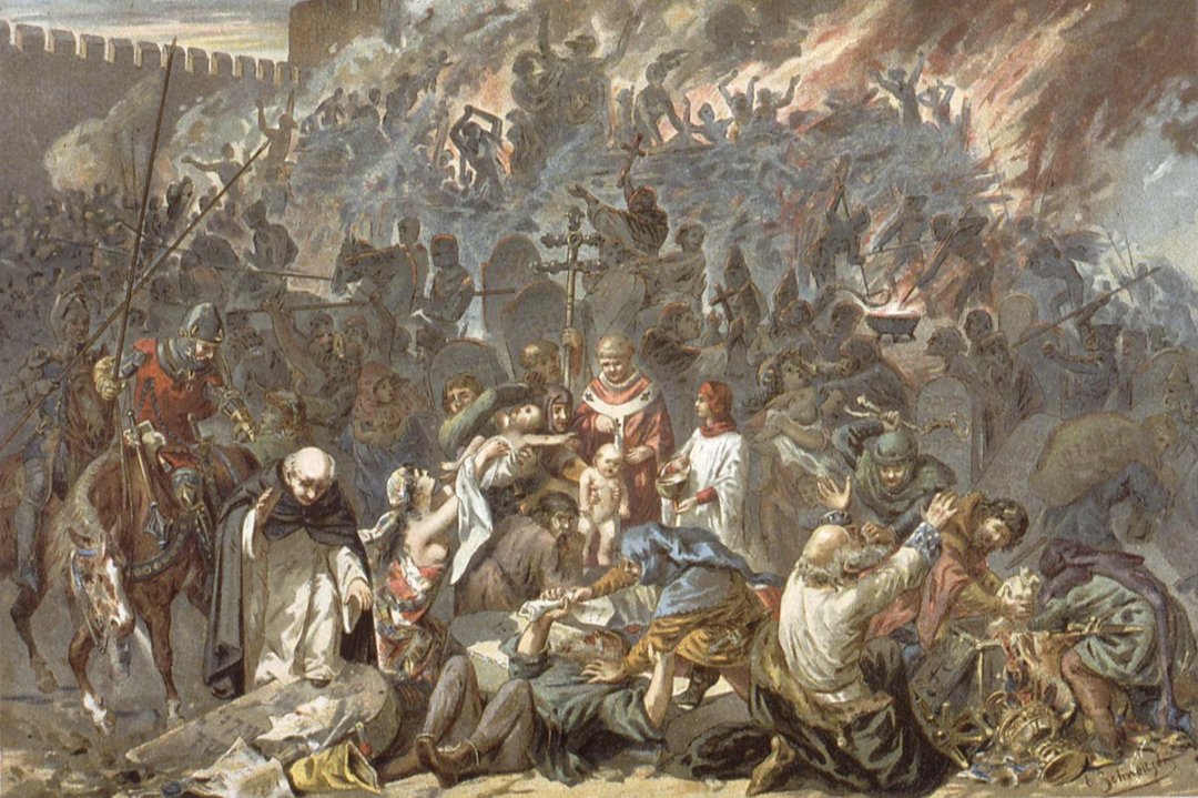 On this day in 1349, the Strasbourg pogrom (the Valentine's Day Massacre) took place.

Nearly 2.000 Jews were publicly burned because other people in town thought they had brought the plague to the city.

It is one of the worst pogroms ever from the Middle Ages.....