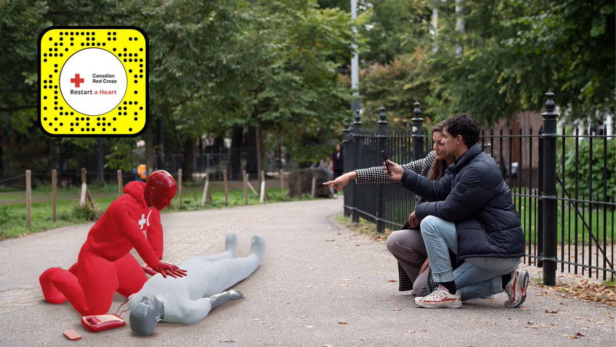 redcrosscanada's tweet photo. This #ValentinesDay, we’ve teamed up with @Snapchat to teach Cardiopulmonary Resuscitation (CPR) to Gen Z and Millennials across Canada using a new augmented reality Lens – check it out and learn how to restart a ❤️! 

Try it out: https://t.co/9FONcyCCl7 https://t.co/KspPzrfiQv