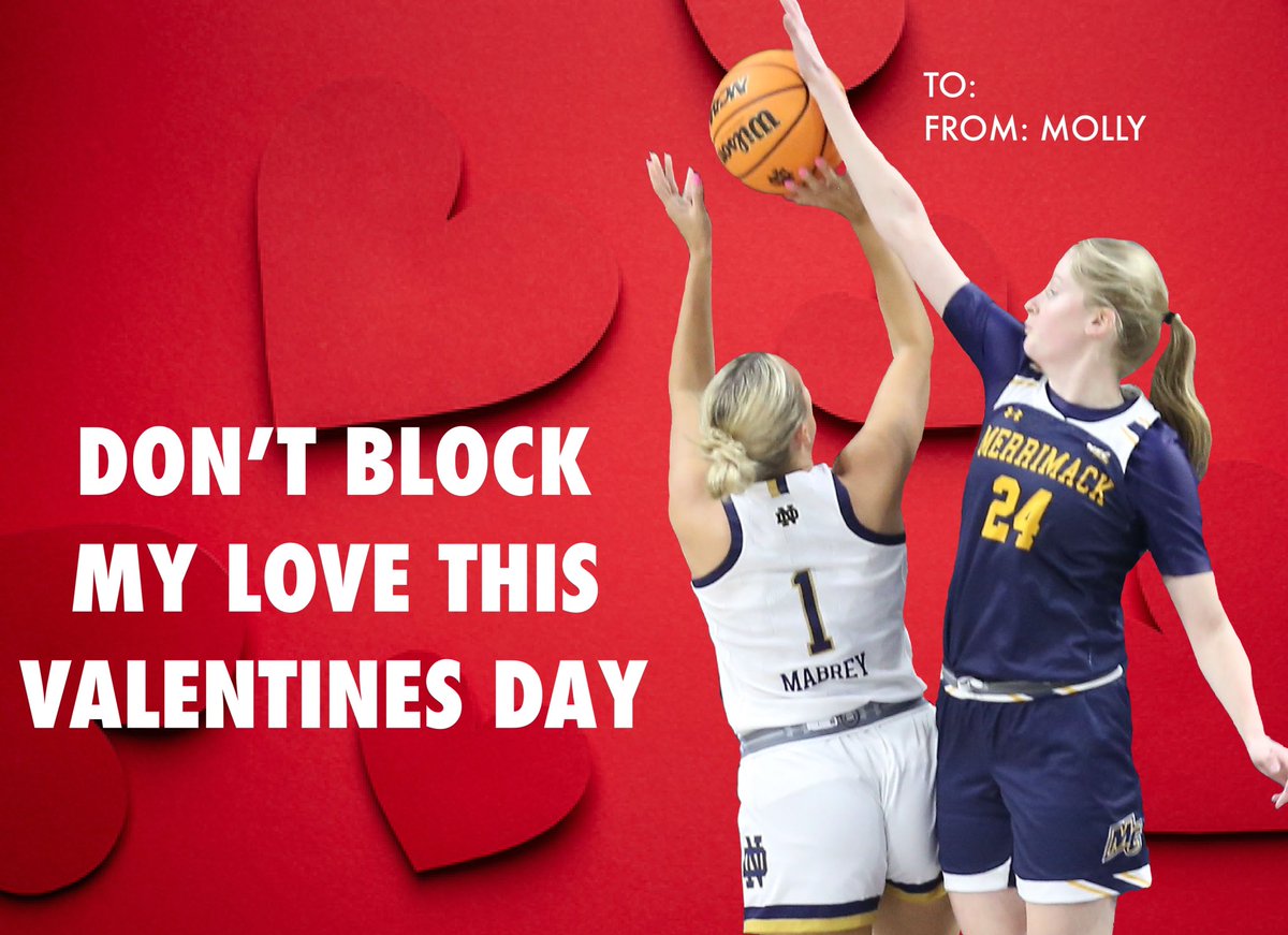 MerrimackWBB's tweet photo. Happy Valentine’s Day💛

We hope you have an amazing day celebrating with your loved ones! 

#GoMack https://t.co/Fnhhojy74R