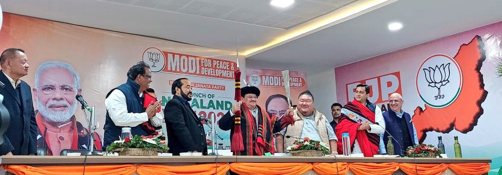 hoshetoawomi's tweet photo. Hon'ble National President @BJP4India, Shri @JPNadda ji today launched the @BJP4Nagaland #VisionDocument2023 at party head office Kohima.

#Womenwelfare
#YouthEmpowerment
#Boostinghealthcare
#PromoteTourism
#BasicInfra
#EconomicDevelopment
#GoodGovernance

#NagalandElections2023 https://t.co/gw5mcdndq4