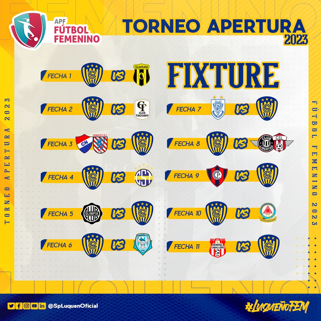 Luqueno_FEM's tweet photo. 🔜 El camino de las chicas en el #TorneoApertura2023 🙋‍♀️

¡Mirá el fixture completo! 📋

#VamosChicas 🇺🇦 https://t.co/6jg3q1WCCt