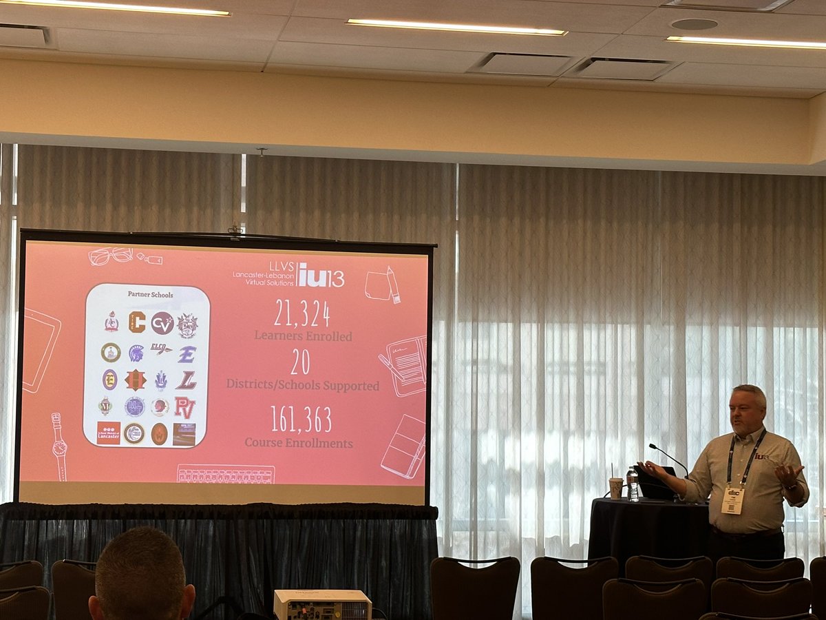 tim_leister's tweet photo. Thanks to #DLAC23 for the opportunity to present on the supports that our @LLVSatIU13 team provides to our local @IU13 districts at this year’s conference. https://t.co/yPcauXAV1t