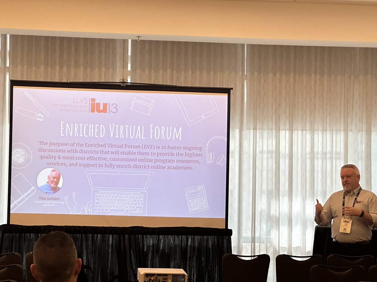 tim_leister's tweet photo. Thanks to #DLAC23 for the opportunity to present on the supports that our @LLVSatIU13 team provides to our local @IU13 districts at this year’s conference. https://t.co/yPcauXAV1t