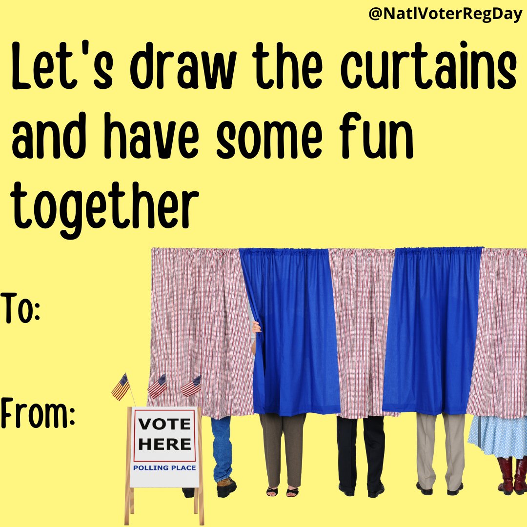 NatlVoterRegDay's tweet photo. Happy Valentine's Day, lovelies. The love in my heart for y'all is like ballot drop box on Election Day: FULL ❤️🗳️ https://t.co/4cvCAiDtQY