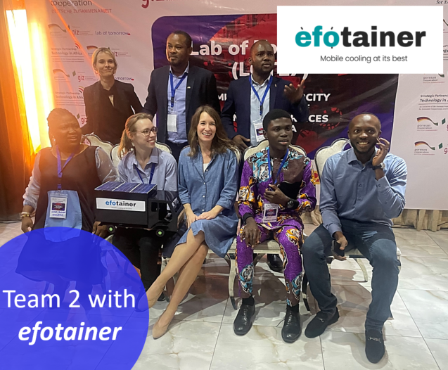 Another promising product of last week’s #sprint is efotainer - a mobile solar-powered refrigeration device, which enables continuous cooling in the process of transporting perishable goods! 

We are very excited to see what will come next with efotainer! 🚀