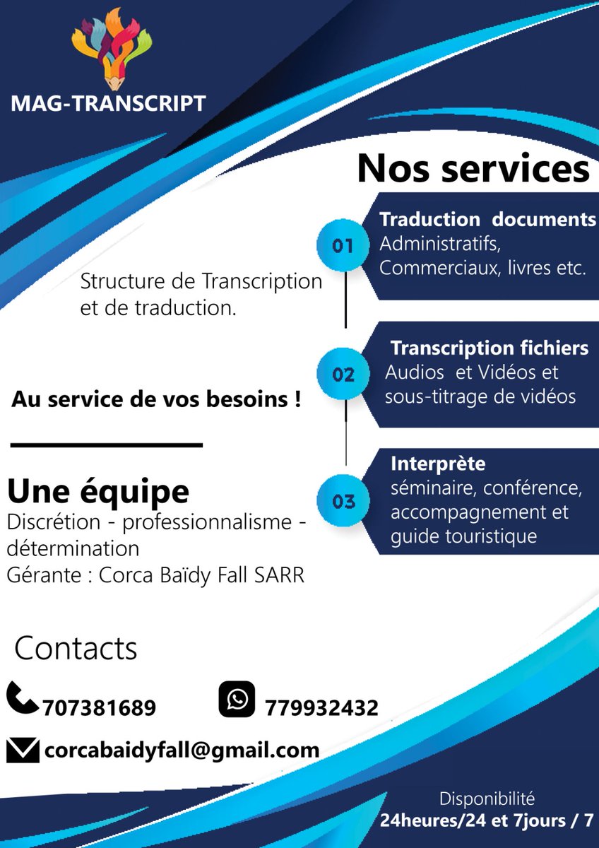 Nous sommes au service de vos besoins. <a href="/endalead/">Enda Lead Afrique Francophone</a> @imajeader <a href="/OnuSenegal/">ONU Sénégal 🇺🇳</a> <a href="/ONU_Droits_BRAO/">ONU Droits de l'Homme - Afrique de l'Ouest</a> <a href="/impacthubdakar/">Impact Hub Dakar</a> <a href="/BritishCouncil/">British Council</a> <a href="/NdyeAbsaGningue/">Ndèye Absa GNINGUE</a> <a href="/CorcaFall/">Corca Fall ( Mag Transcript)</a> <a href="/EnabelauSenegal/">Enabel au Sénégal 🇧🇪🇸🇳</a> <a href="/ONUFemmes/">ONU Femmes</a> <a href="/FatouMourate/">Murafa</a> <a href="/MaesOfficiel/">Maes</a> @AissataOfficiel <a href="/OulimataSarr/">Oulimata Sarr</a>.