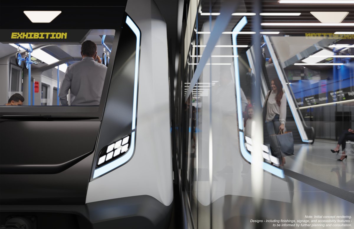 OntarioLine's tweet photo. We know a train can't be your valentine, but we love these early renderings of the future Ontario Line trains. They'll be electric, tech-packed and help almost 400,000 people get where they need to quickly and easily. #OntarioLine #ValentinesDay2023 https://t.co/IvAe7RYvWM