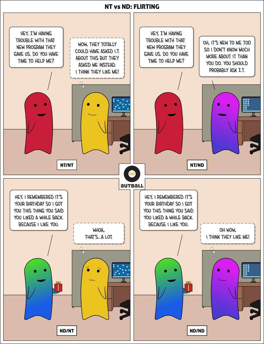 autball1's tweet photo. Maybe you’re not doing it wrong, you just haven’t found someone who gets you yet. ❤️
#Autism #autistic #ActuallyAutistic #autistichumor https://t.co/gxK4YlVO2F