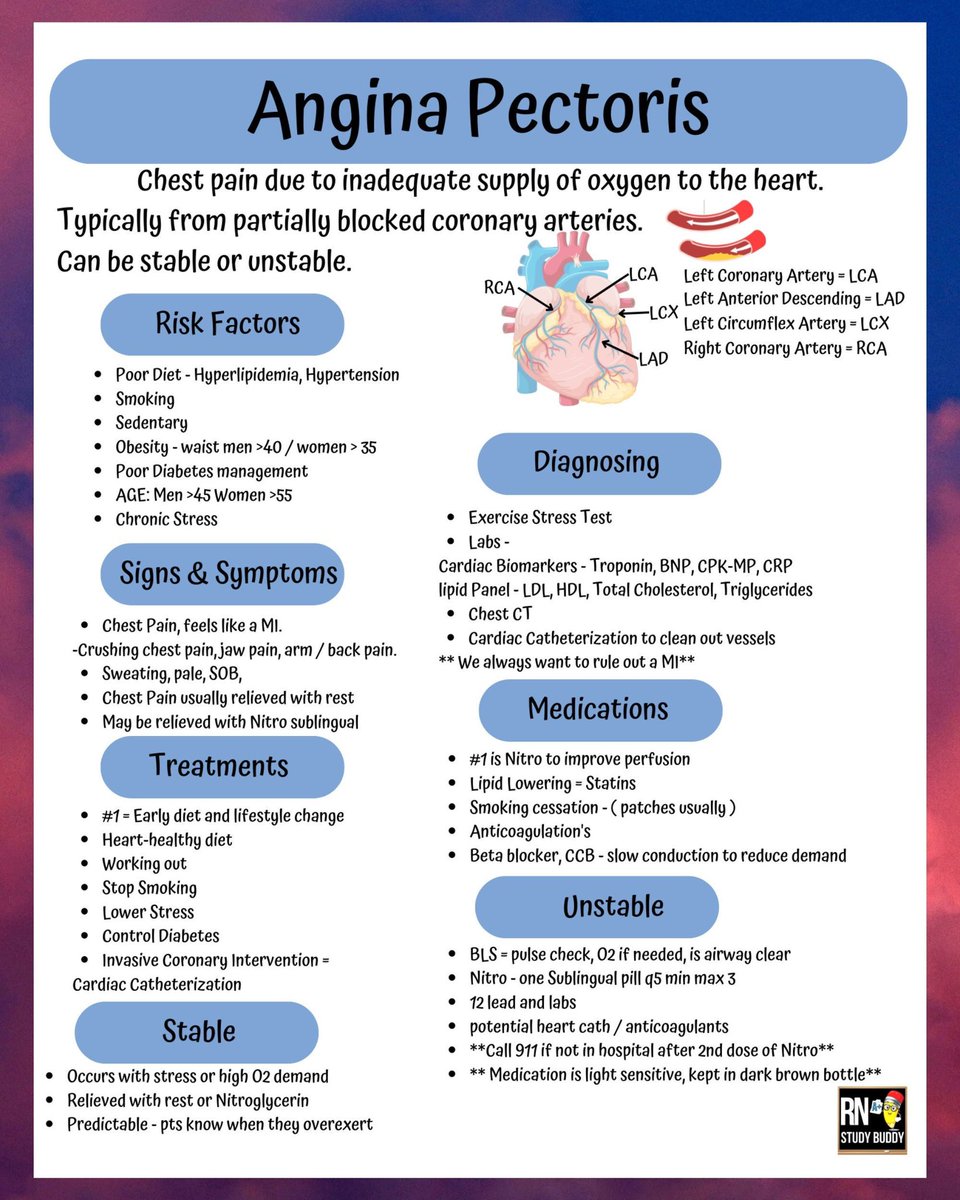 med_712's tweet photo. مقطع رهيهب يتكلم عن اكثر من موضوع بطريقه بسيطه 

🔴 why non selective B-blocker can’t give in asthma

🔴stable and unstable angine 

🔴CCB 

🔴AAA

🔴Troponin range https://t.co/bVVRJRDCEx