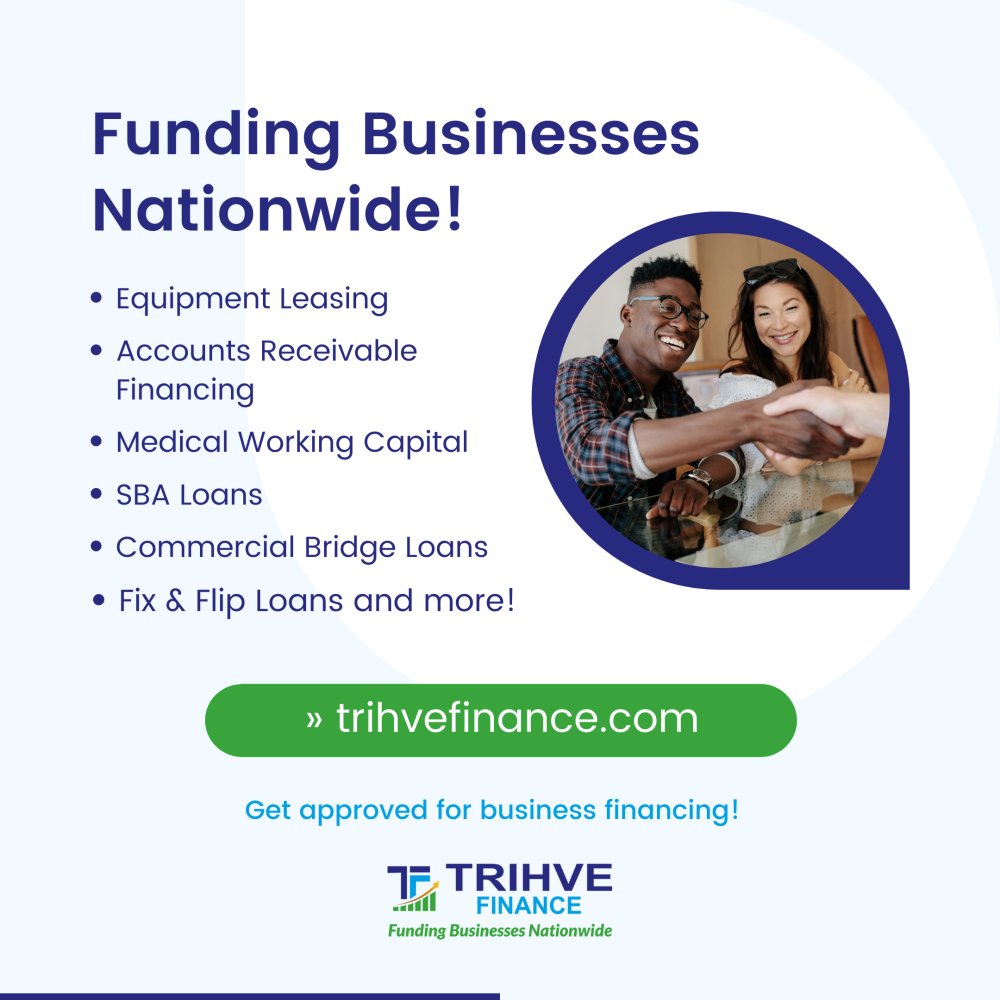Whether your business is new or well-established, we can help you find the right solution! Explore your financing options at trihvefinance.com.

#businesscapital #businessloans