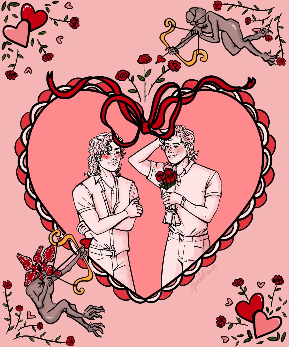 happy valentine's day besties!! 💗💗💗 #harringrove #billyhargrove #steveharrington