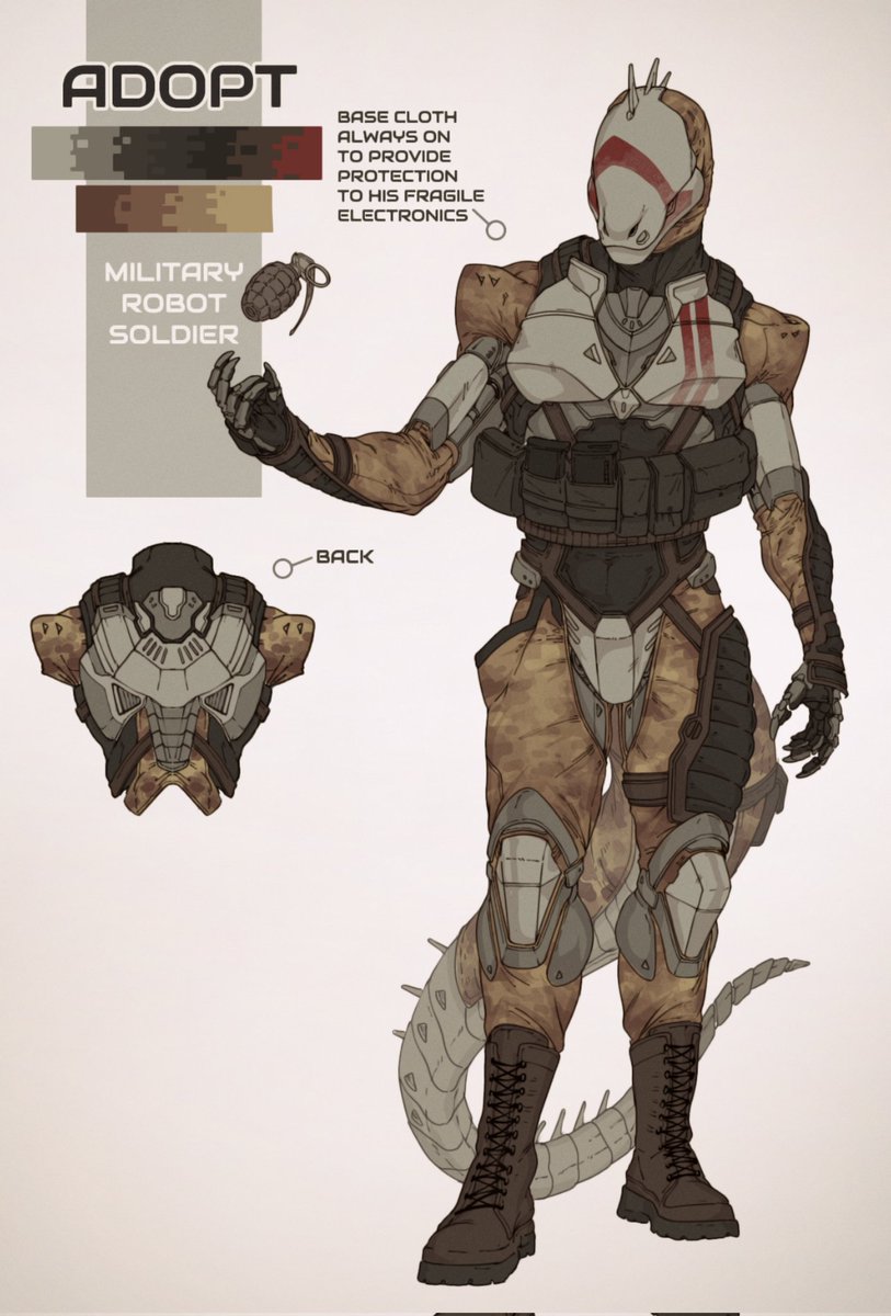 Design auction
Military robot lizard 🦎
SB:100 USD
Min: 10 USD
AB: ----
Payment through paypal 
Auction last 48h after last bid :3