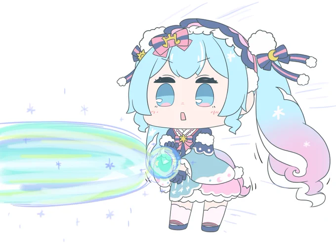 れいとうビームを出せる雪ミク2023チャン#初音ミク #雪ミク 