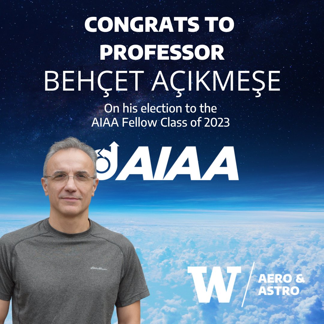 Well done, Professor Acikmese! An earlier version said he was 'Associate Fellow' and as awesome as that is, the professor is FULL fellow!
