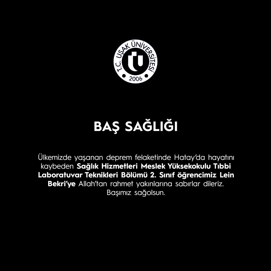 universiteusak's tweet photo. Başımız sağ olsun… https://t.co/2joL7Mc44K