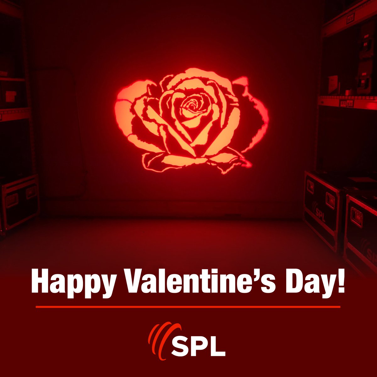 spl_chicago's tweet photo. How do AV people say Happy Valentine’s Day?

Obvious – a new Chauvet Ovation Rêve E-3 and custom rose shaped gobo!

Shoutout to Christie for setting up this lovely gobo in one of the warehouse spaces today!

#ValentinesDay2023 #avproduction #audiovisual https://t.co/VDZR1X8XU6