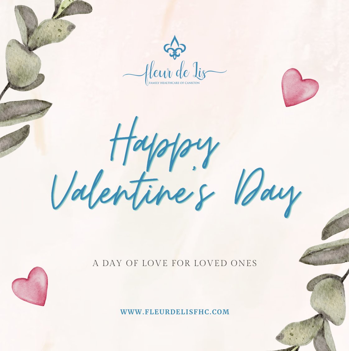 Fleur De Lis Family Healthcare Clinic of Cankton wishes you a Happy Valentine's Day!

#RHC #RuralHealthcare #Healthcare #UrgentCare #FamilyHealthcare #Cankton #Louisiana #MedicalClinic #Family #Health #UrgentCareClinic #NursePractioner #PatientCare #valentinesday