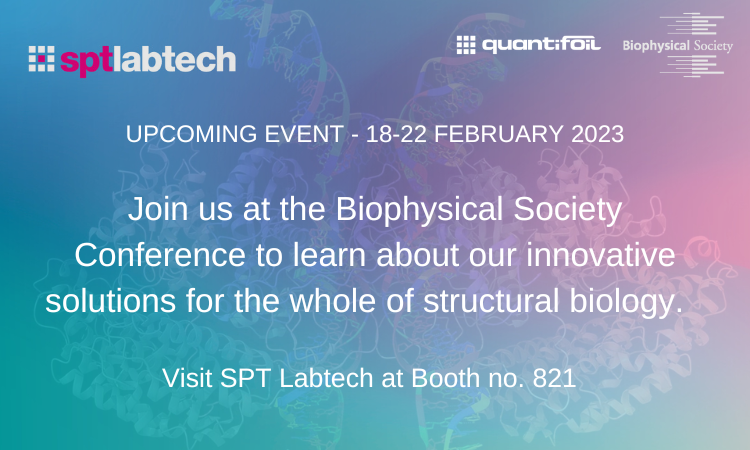 SPTLabtech's tweet photo. We are excited to be back in person at @BiophysicalSoc on booth 821! We will be sharing our latest insights with you and telling you more about our innovative solutions for the whole of structural biology. 

#structuralbiology #cryoem #crystallography #BPS2023 https://t.co/vay2yQ33ir