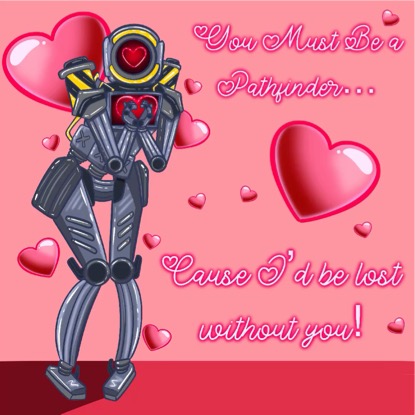 MomoBeeYT's tweet photo. Share dis w/ your Valentine💗 
#apex #apexlegends #Valentine #valentines #pathfinder https://t.co/Vh0DuyNX5o