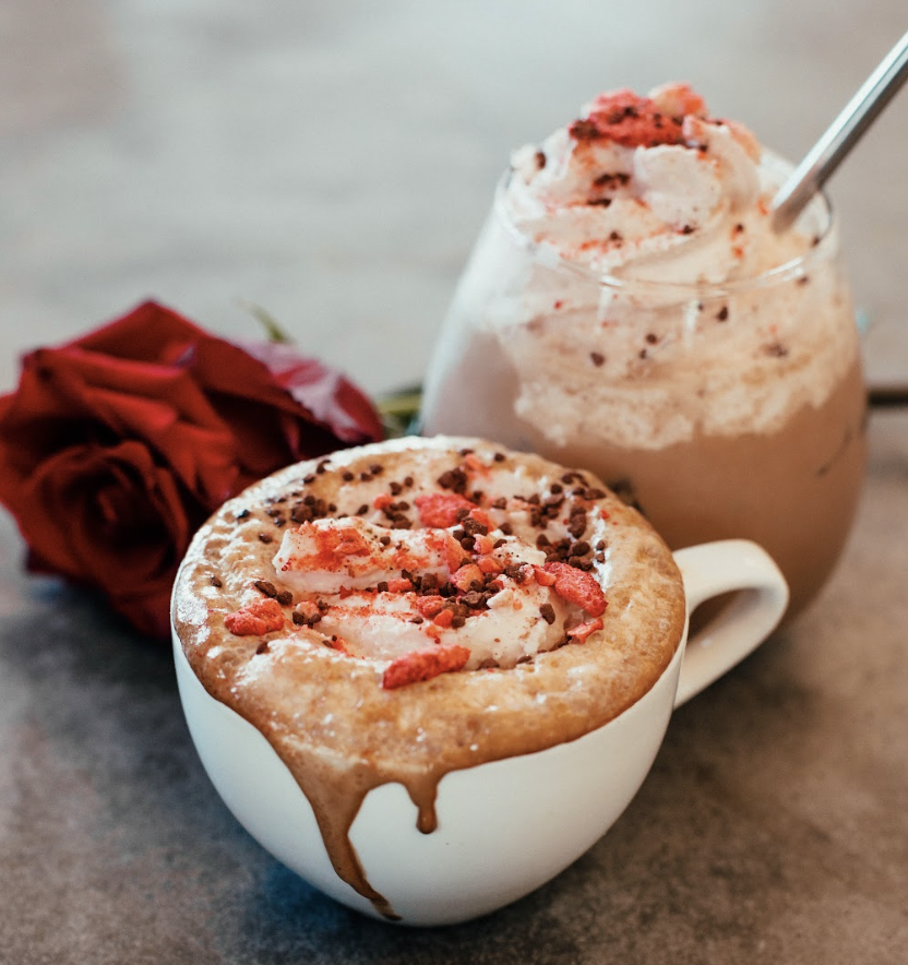 Happy Valentine's Day Mostra Fam!  Get your sweet tooth fix at our Mostra Bankers Hill location today!  Enjoy our take on the Chocolate Covered Strawberry in Latte Form; our Oh Fudge It's Strawberry Latte is  Available Iced or hot!