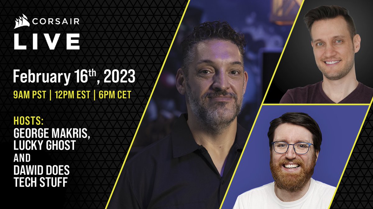 CORSAIR on Twitter "Join us on February 16th for a CORSAIR LIVE event