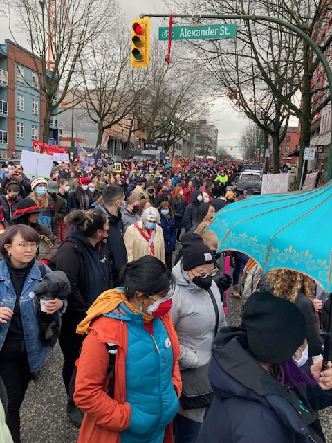 ahma_bc's tweet photo. The women's memorial march is today in Vancouver's DTES. Gathering starts at 10 am at Main &amp; Hastings. Public remembrance march starts at noon - all are welcome. The march makes many stops to commemorate where women were last seen or found.

#MMIWG
➡️ https://t.co/7V8sQQCfwo https://t.co/vS3jElt3E2