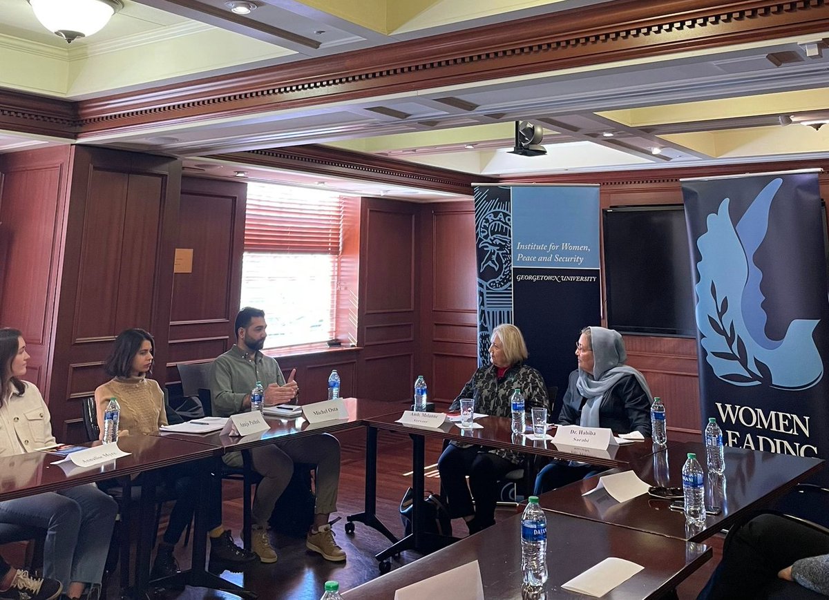 We were honored to host Dr. @SarabiHabiba for a roundtable discussion on the state of women’s rights in Afghanistan today. “The people of Afghanistan - inside and outside of the country - will find a way but I believe the change will come from inside the country,” she said.