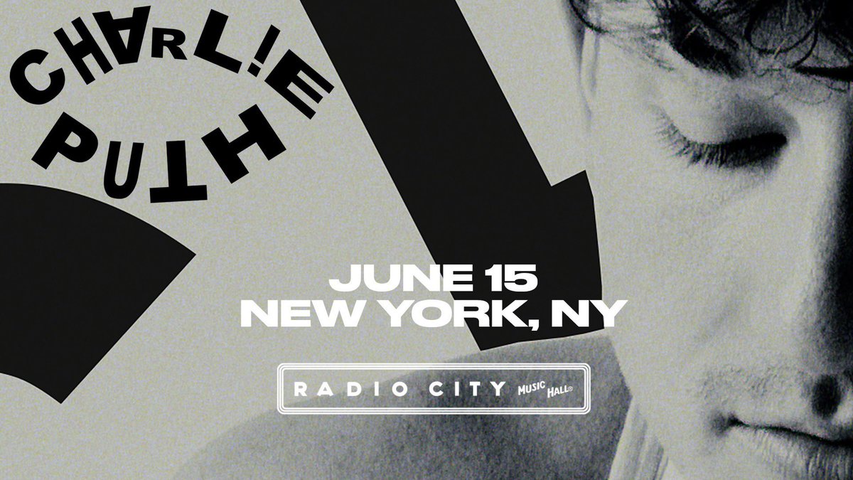 RadioCity's tweet image. JUST ANNOUNCED: Charlie Puth will bring The “Charlie” Live Experience to Radio City on Jun 15! Access presale tickets starting Thu, Feb 16 at 10am with code SOCIAL.

Tickets go on sale to the general public this Fri, Feb 17 at 10am.