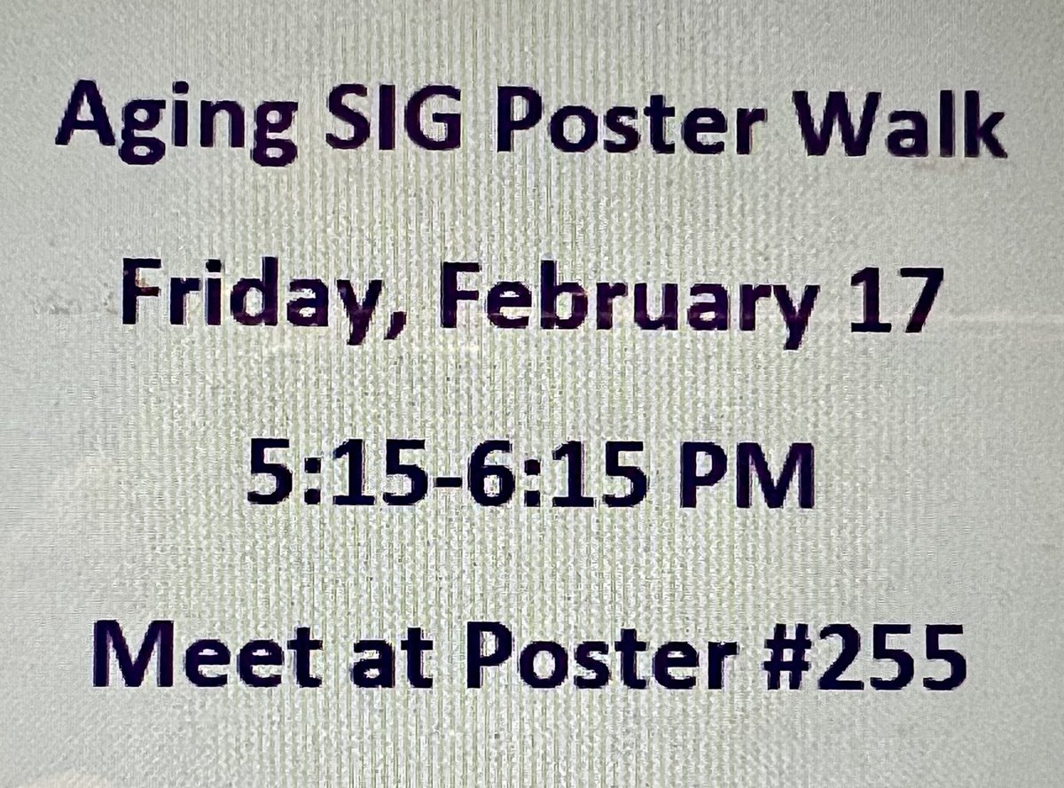 📢#Tandem23 In Person Attendees 📢 Mark your calendars for FRIDAY at 5:15 PM to attend the Aging SIG Poster Walk! It’s not in the meeting app and you won’t want to miss this opportunity to discuss advances in #geribmt and #geriheme