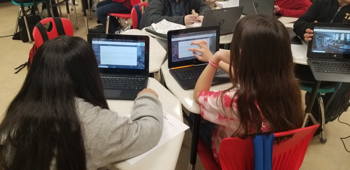 PISD MS Social Studies (@pisd_ms_ss) on Twitter photo Journaling about technology, station rotations, and a virtual escape room! <a href="/NeldaSullivanMS/">Nelda Sullivan MS</a> teachers are engaging kids in learning about the Industrial Revolution is so many fun ways! #PISDMiddle Journaling about technology, station rotations, and a virtual escape room! <a href="/NeldaSullivanMS/">Nelda Sullivan MS</a> teachers are engaging kids in learning about the Industrial Revolution is so many fun ways! #PISDMiddle