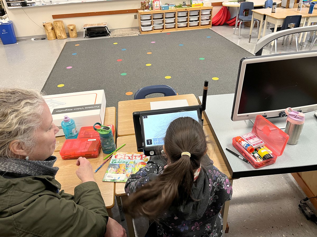 set_bc's tweet photo. Recently, our TVSI Kim assessed the #Cloverbook digital magnifier with a student in #SD37.
@IrieAT #DigitalMagnifier #VideoMagnifier #LowVision #AssistiveTechnology #VisionTechnology #VisuallyImpaired #SupportingStudents @deltasd37 https://t.co/upkyfh8ulW