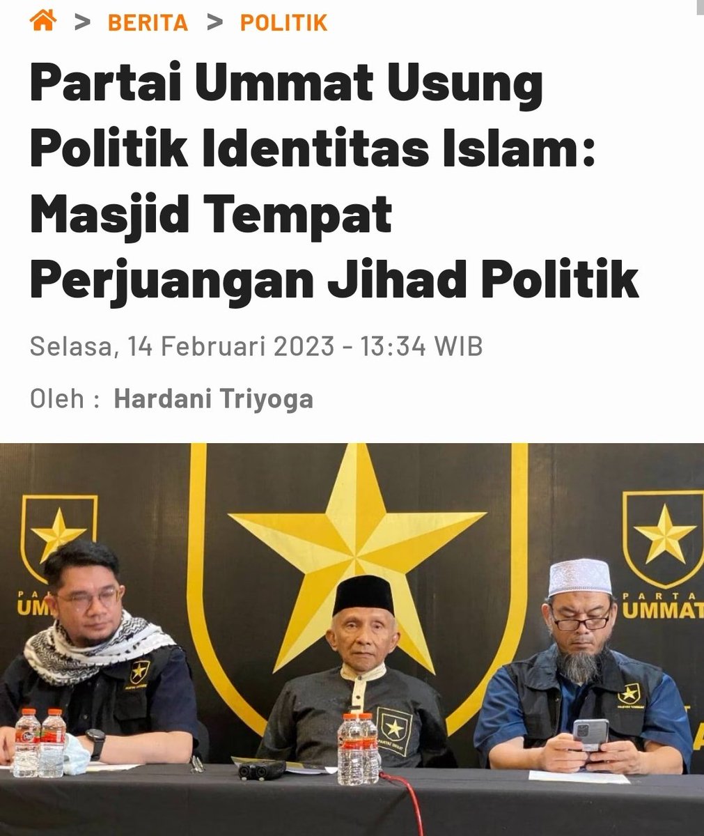 Saya tdk peduli dgn urusan politik. Tp jk ada kelompok politik yg terang2an akan "membajak" agama demi ambisi2 kekuasaannya, fiks akan saya lawan! (Meski sy bukan siapa2)
Karena mrk yg meraih kekuasaan dgn membajak agama, kelak kejahatannya pun akan dibenarkan dgn membajak agama.