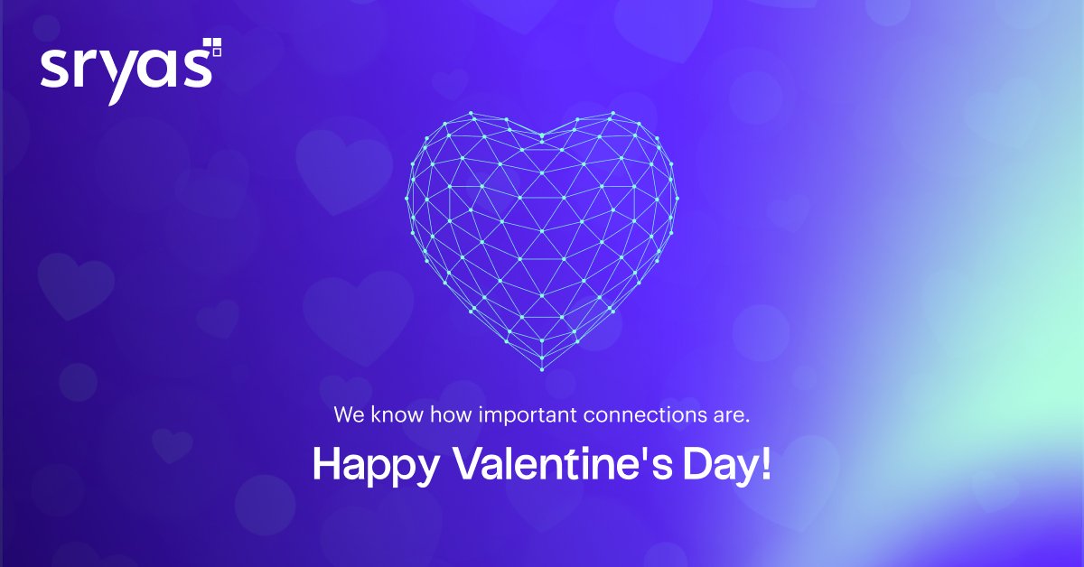 SryasInc's tweet photo. As a systems integrator, we’re all for creating a spark and making a connection this #ValentinesDay. Wishing everyone a day filled with love, happiness, and fulfillment! ❤️💘 https://t.co/9gMNLN0UrH