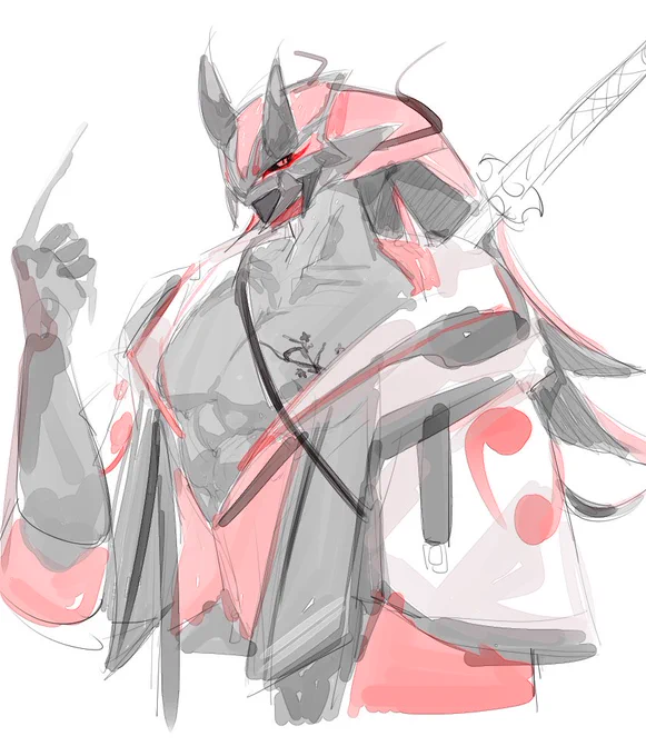 オリジナル人外の落書きを生成しました 
