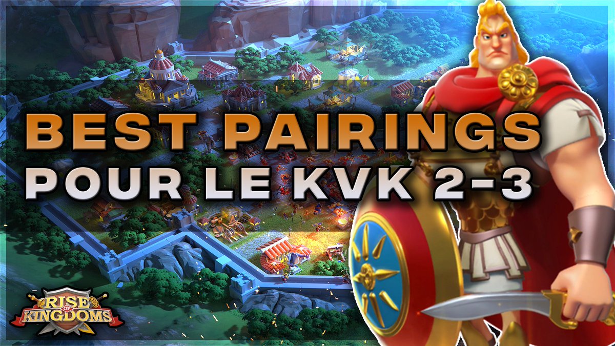 HappyVP_Gaming's tweet photo. TOP 5 PAIRINGS POUR LE KVK 2 &amp; 3 (2023) - RISE OF KINGDOMS FR https://t.co/ztTTHISmzJ via @YouTube https://t.co/7pHoxTf8N4