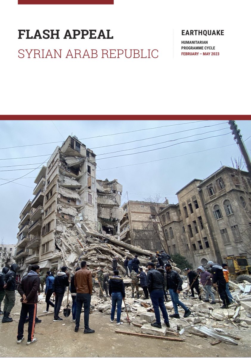 ShelterCluster's tweet photo. #earthquakesresponse #Syria #flashappeal
Based on preliminary data the SNFI sector estimates more than 5M affected people are in need of life-saving shelter assistance in Syria. https://t.co/TGl2h1ZI5v