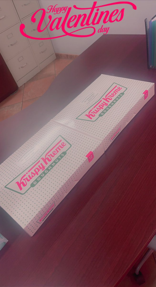 Nothing like <a href="/krispykreme/">Krispy Kreme</a> for V-Day breakfast 🤭 🍩 ❤️