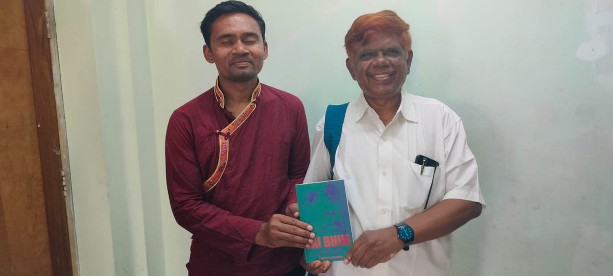 Sunilivane's tweet photo. Met justice Chandru in chennai, Justice Chandru is well known for his work with Irula tribes of Tamilnadu.
Recently released film Jai Bhim is based on his case when he was lawyer.
Had very thoughtful talk with him on dravidian ideology and his experience on community work
#disom https://t.co/1AKU9DO3fc