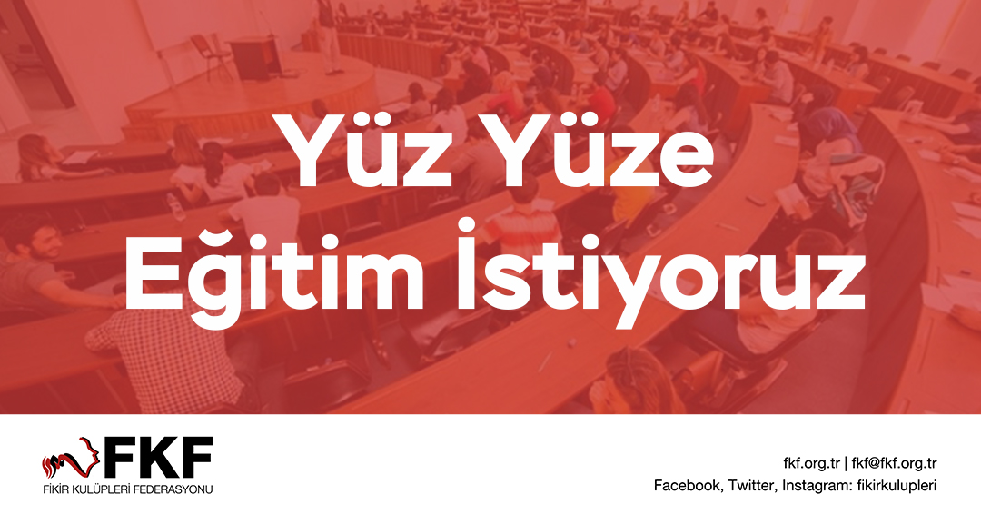 Yüz Yüze Eğitim İstiyoruz

Nitelikli eğitim hakkımızdır. Bu hakkımız için mücadele etmeye devam edeceğiz. Sen de imza ver, birlikte mücadele edelim: 
✍forms.gle/JPV54RkVNEDPLv…

#yüzyüzeeğitimistiyoruz #üniversitelerkapatılmasın #uzaktan