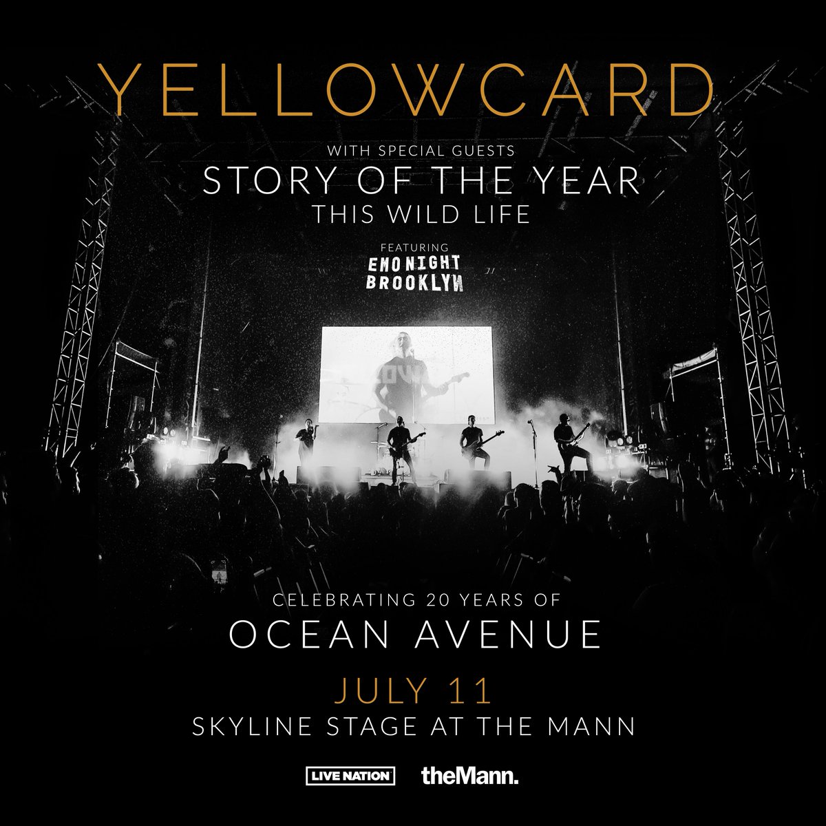 HighmarkMann's tweet image. 𝙅𝙐𝙎𝙏 𝘼𝙉𝙉𝙊𝙐𝙉𝘾𝙀𝘿 🤘 @Yellowcard is celebrating 20 years of Ocean Avenue! Hear your favorite songs from the album and much more on July 11! On sale Friday @ 10AM: bit.ly/3E3pFBW